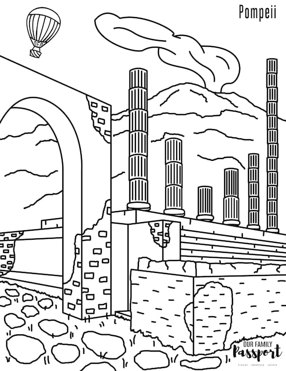 City Of Pompeii Coloring Pages
