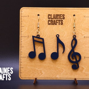 Musiknoten Ohrring SVG | Musik Ohrringe Laser Cut Datei Bundle | Baumeln Ohrringe SVG | Glowforge Ohrringe Datei | Digitaler Download