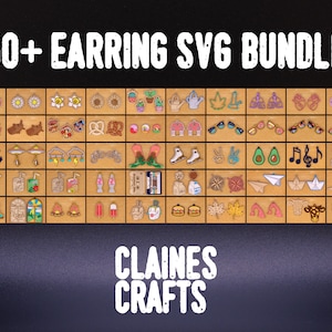 Mega Earring SVG Bundle | Earring Laser Files | Dangle & Stud Earring SVG | Glowforge Files | Laser Cut Earrings | Earring Template SVG