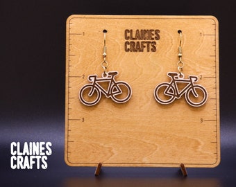 Brincos de bicicleta SVG | Arquivo de corte a laser de brinco de bicicleta | Brincos pendurados SVG | Arquivo de brincos Glowforge | Brincos Gravados | Download Digital