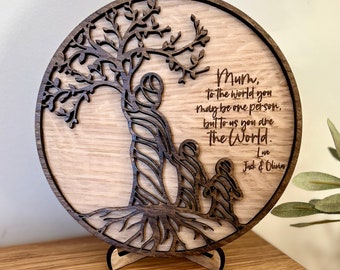 Mother's day | Tree of Life | Mother's day gift | Personalised wooden plaque | laser engraved |Gift for mum | Mothers day present |Wood gift