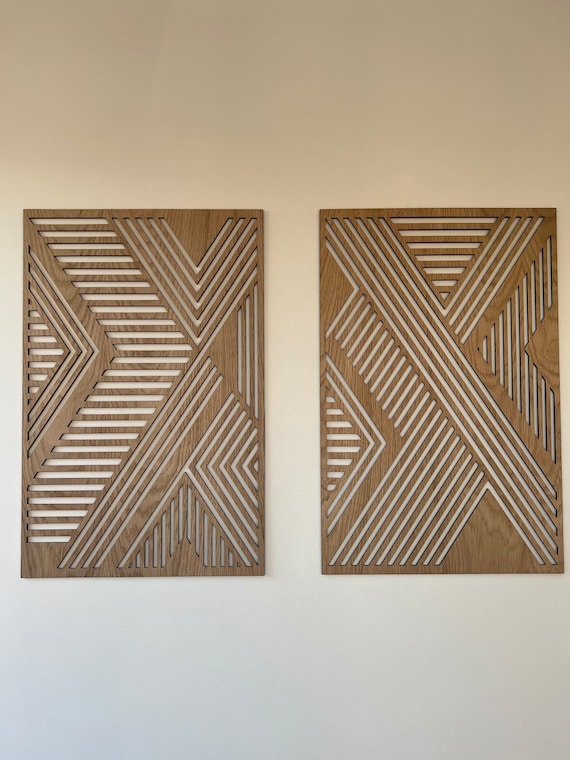 Geometric Wood Wall Art| Modern wood art| Abstract Wood Wall| Wood wall panels | Wood panel wall art| Bedroom Living Room Wall Art