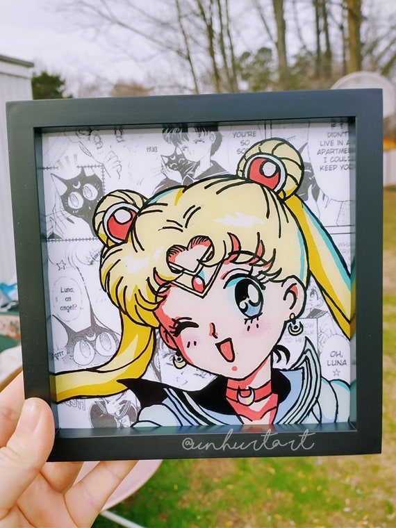 Custom Anime Glass Painting With Manga MTO Frame Included Etsy