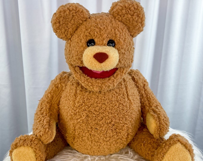 Professional Hand Puppet Adorable Teddy Bear With Ventriloquist Style