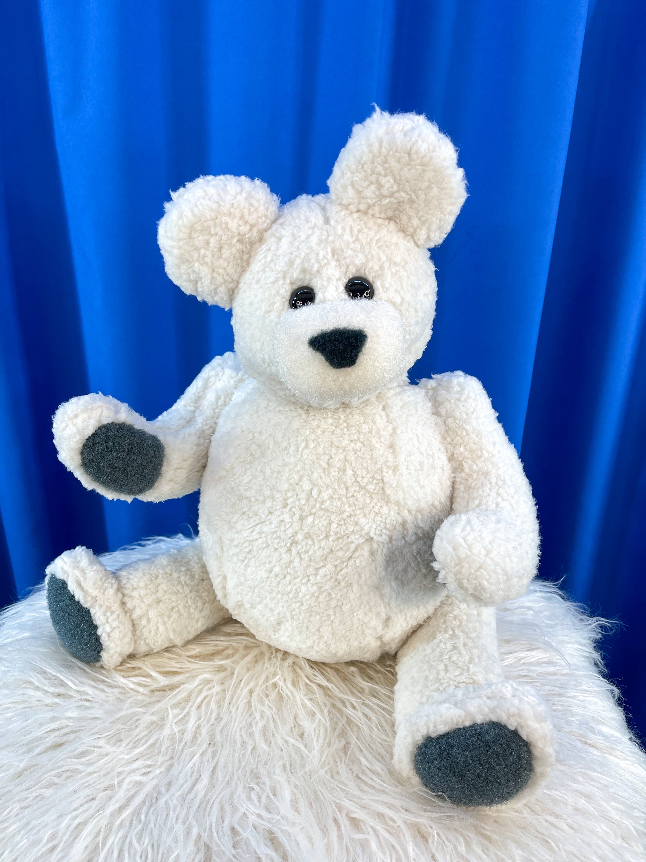 Professional Hand Puppet - Adorable Teddy Bear Polar Bear with Ventriloquist style entry