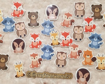 Forest animals, woodland theme cupcake toppers, forest animal birthday, woodland birthday, fox cupcake, deer cupcake