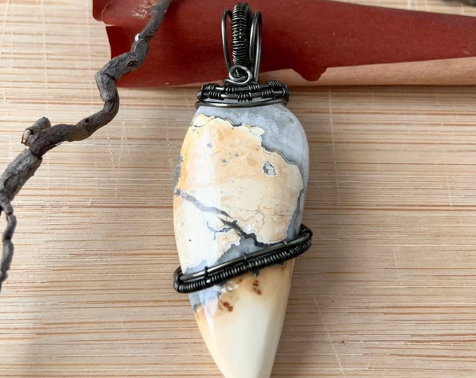 Maligano Jasper Wire Wrapped Pendant