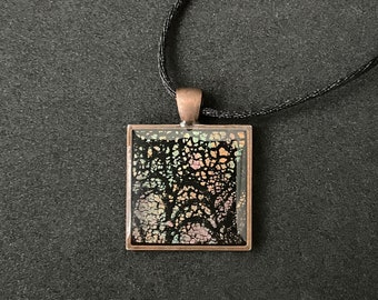 Polymer Clay Cane & Copper Pendant