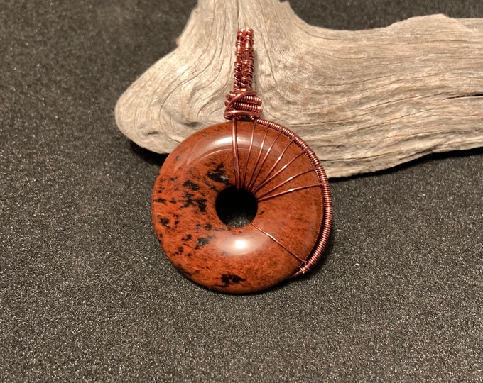 Mahogany Obsidian Wire Wrapped Pendant