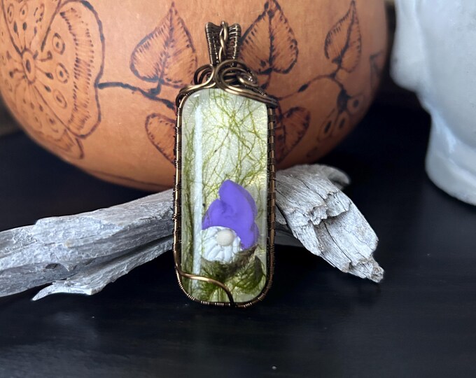 Featured listing image: Gnome Wire Wrapped Pendant
