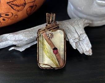 Ladybug Wirewrapped Pendant