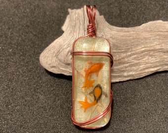 Koi Wire Wrapped Pendant