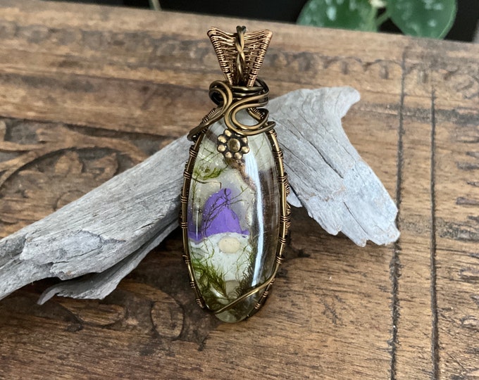 Gnome Wire Wrapped Pendant