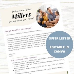 Home Offer Letter Template Letter Template Editable Etsy Canada Home Offer Letter Template Letter Template Editable Etsy Canada