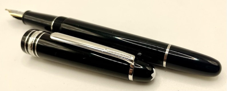 MONTBLANC Meisterstuck 145 P Chopin Platinum Füllfederhalter- 14k B Nib-144 146 149 Bild 8