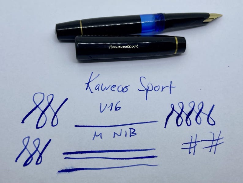 Juego de pluma estilográfica y bolígrafo KAWECO Kawecosport, excepcional, Juegos Olímpicos, V16 619 imagen 2