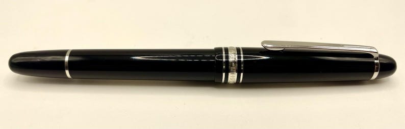 MONTBLANC Meisterstuck 145 P Chopin Platinum Füllfederhalter- 14k B Nib-144 146 149 Bild 3