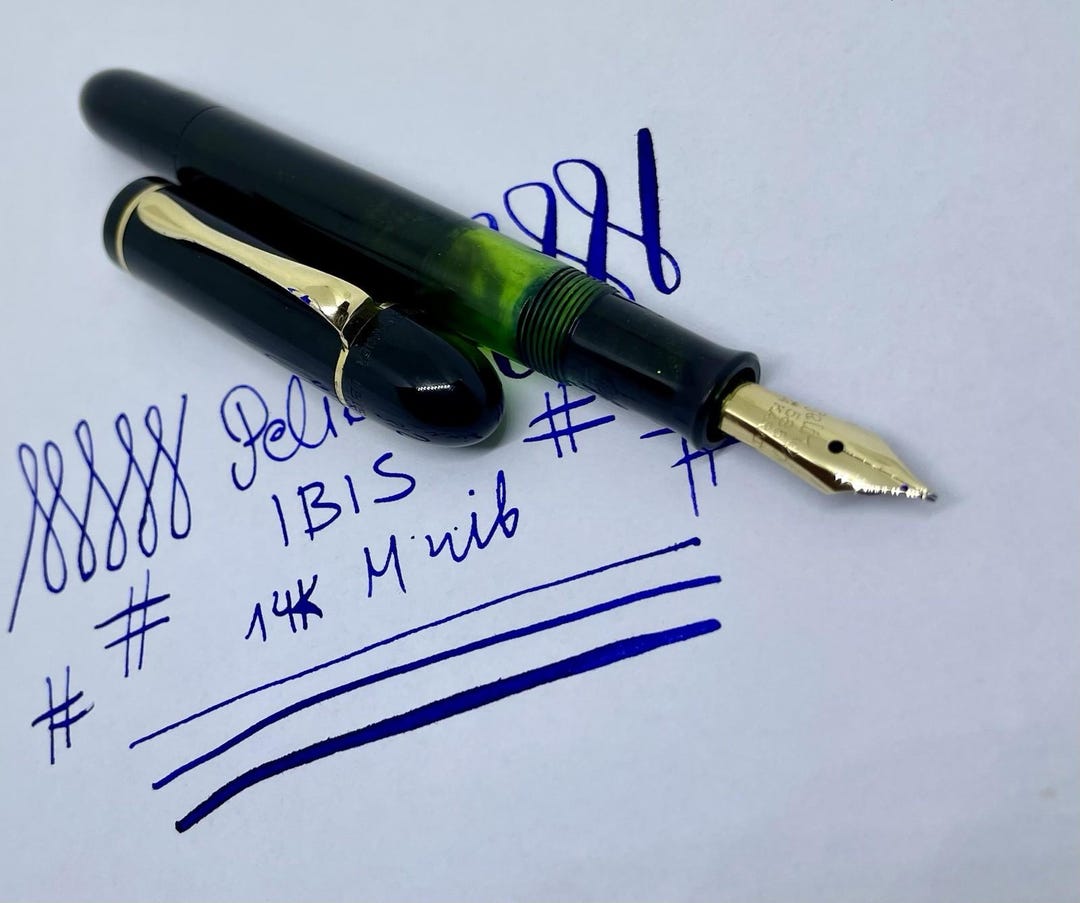 Stylo Plume Pelikan IBIS - Orange Fenêtre Visible - Plume F Flex - Vintage 1940