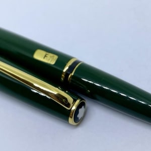 NOS MONTBLANC GENERATION Green Fountain Pen- 14k F Nib- B & P- 144 146 image 8