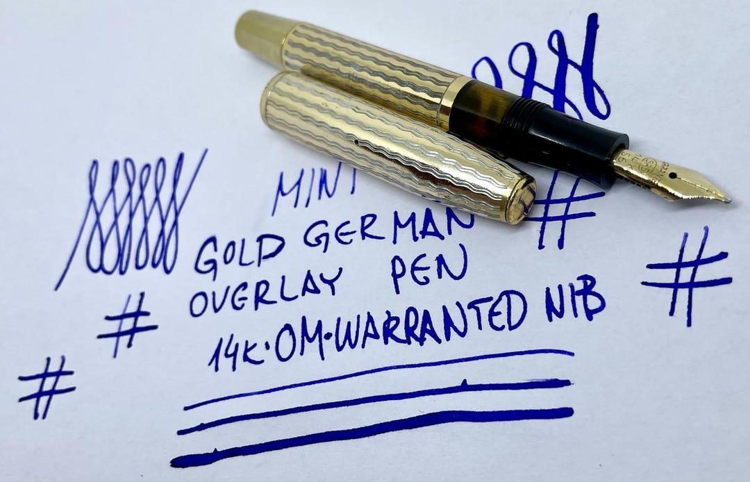 万年筆 ペン先 WARRANTED ワランテッド 585 14KARAT IRIDOSUMIN☆筆記