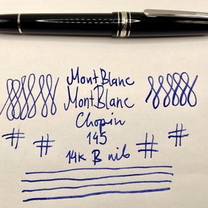MONTBLANC Meisterstuck 145 P Chopin Platinum Füllfederhalter- 14k B Nib-144 146 149 Bild 2