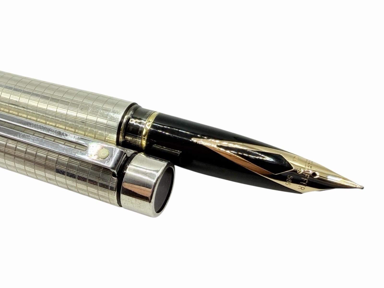 Mint SHEAFFER TARGA 1006 STERLING Silver Fountain Ballpoint Pen