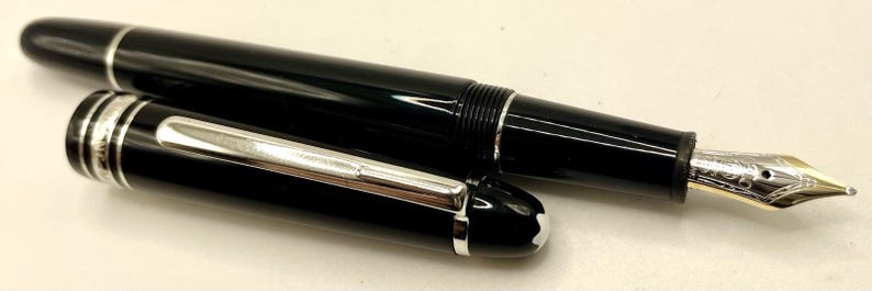 MONTBLANC Meisterstuck 145 P Chopin Platinum Füllfederhalter- 14k B Nib-144 146 149 Bild 6