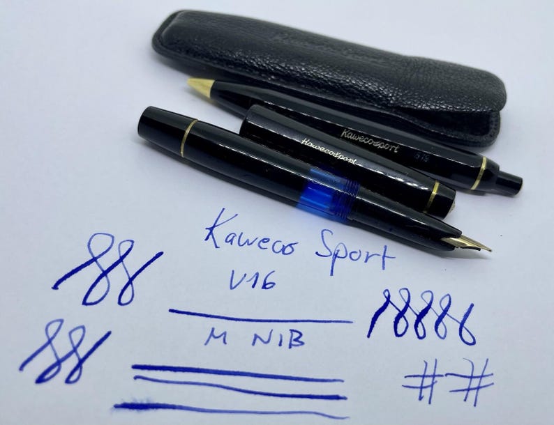 Juego de pluma estilográfica y bolígrafo KAWECO Kawecosport, excepcional, Juegos Olímpicos, V16 619 imagen 1