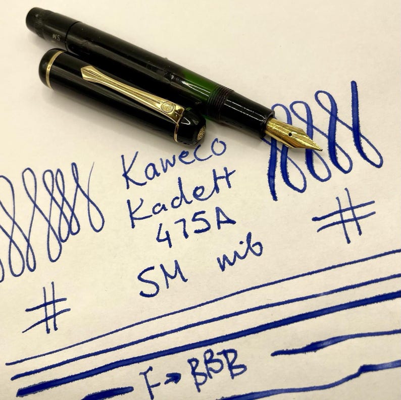 Rare KAWECO DIA 475A Fountain Pen- Sm Nib- Restored- Piston- Germany- Montblanc image 1