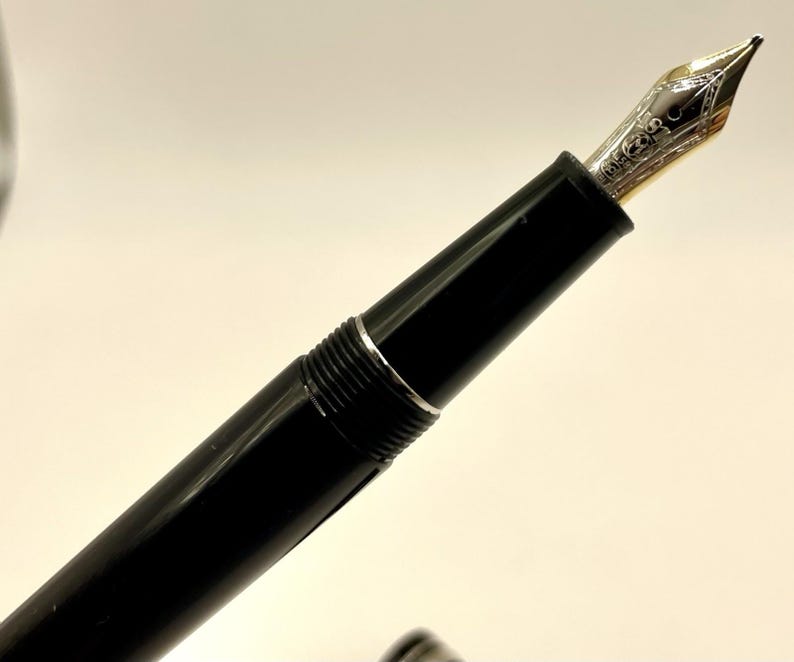MONTBLANC Meisterstuck 145 P Chopin Platinum Füllfederhalter- 14k B Nib-144 146 149 Bild 9
