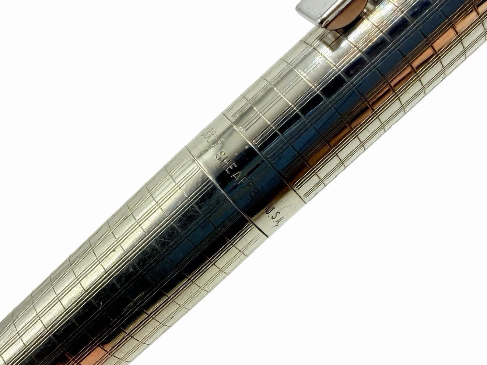 Mint SHEAFFER TARGA 1006 STERLING Silver Fountain Ballpoint Pen