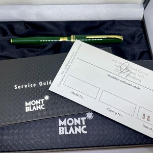 NOS MONTBLANC GENERATION Green Fountain Pen- 14k F Nib- B & P- 144 146 image 3