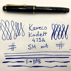 Rare KAWECO DIA 475A Fountain Pen- Sm Nib- Restored- Piston- Germany- Montblanc image 2