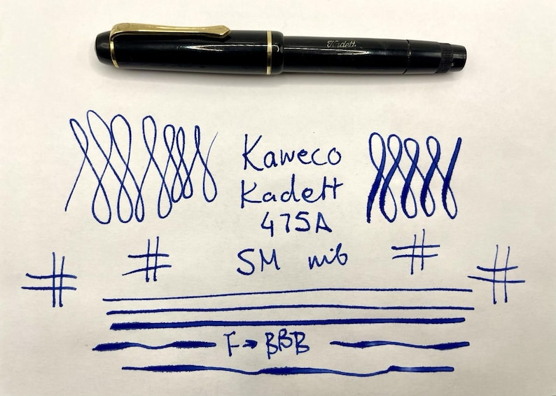 Rare KAWECO DIA 475A Fountain Pen- Sm Nib- Restored- Piston- Germany- Montblanc image 2
