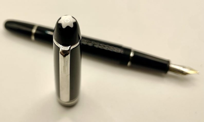 MONTBLANC Meisterstuck 145 P Chopin Platinum Füllfederhalter- 14k B Nib-144 146 149 Bild 7