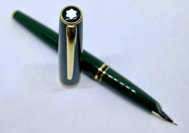 NOS MONTBLANC GENERATION Green Fountain Pen- 14k F Nib- B & P- 144 146 image 9