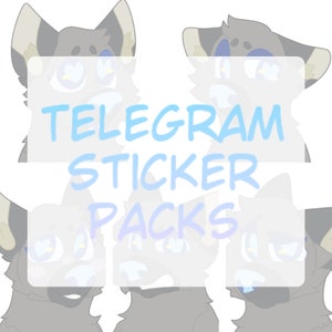 Custom Furry Digital Telegram Stickers (5 set)