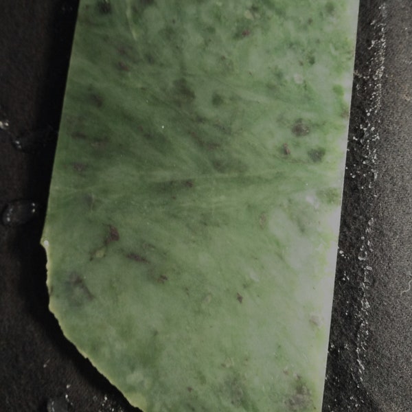 HIGH GRADE Apple Green Jade from Oso Washington, rough slab for lapidary