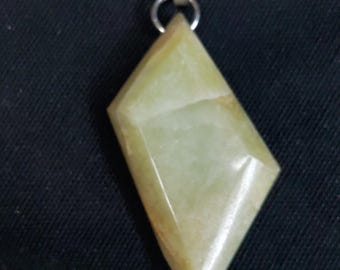 Handmade Prehnite/Magnesite Pendant, Split-Rock, WA