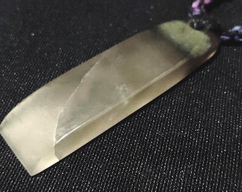 RARE AAA Optical Grade Vesuvianite Pendant, Oso, WA, macrame necklace