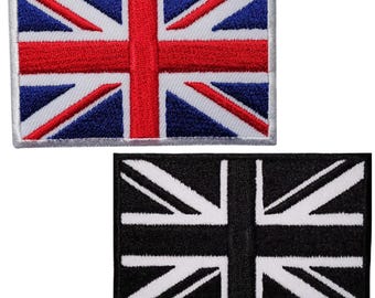 Union Jack UK National Flag Iron On Patch Embroidered Sew On Applique Badge