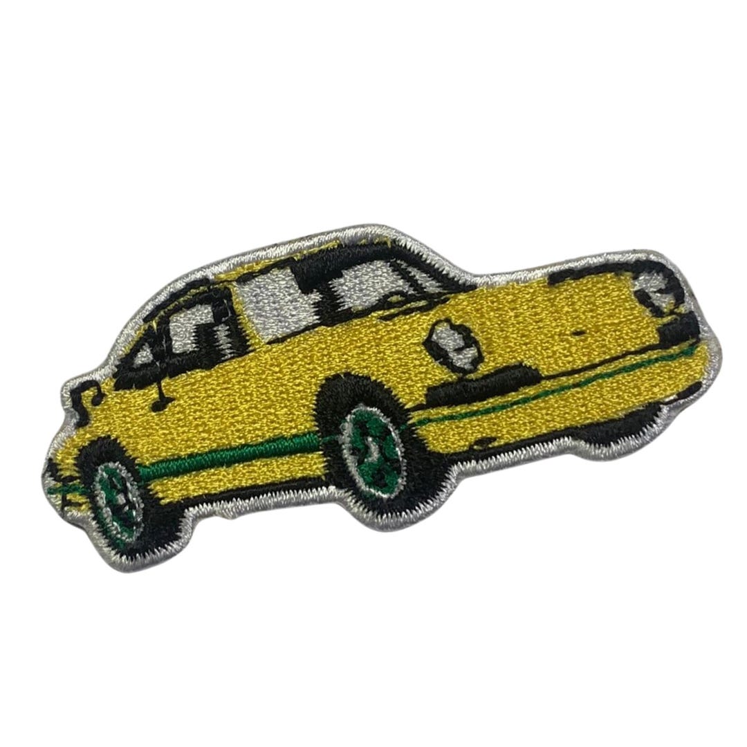 Sports Car Racing Yellow Iron on Patch Sew on Badge for Clothing Bags ...