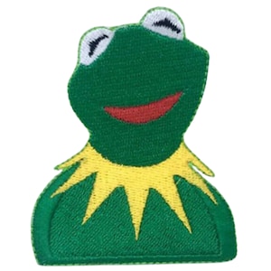 Kermit the Frog Muppets Show Character Iron On Sew-on Handmade Embroidered Patch Applique