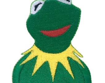 Kermit the Frog Muppets Show Character Iron On Sew-on Handmade Embroidered Patch Applique
