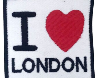 I Love London England Zeichen Logo Aufnäher zum Aufnähen