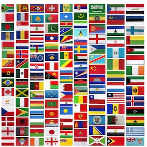Internationale landen Vlaggen Verschillende nationale vlag kleding Opstrijkbare patch Naai geborduurde badge wereldwijd (alfabetische volgorde: van A tot E)