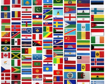 Embroidered International Country Flag Patch – Iron On/Sew On Badge