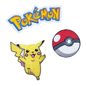 Pokemon Pokeball-game tekenfilm Opstrijkbare geborduurde patch