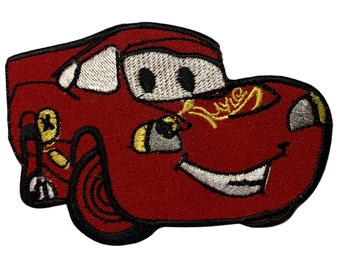 Lightning McQueen cartoon character Iron Sew on Handmade Embroidered Patch Applique