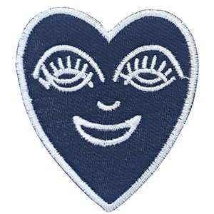 Glückliches Herz Bügelbild Aufnäher Bestickt Aufnäher Applikation Kleidung Tasche Jacke Jeans
